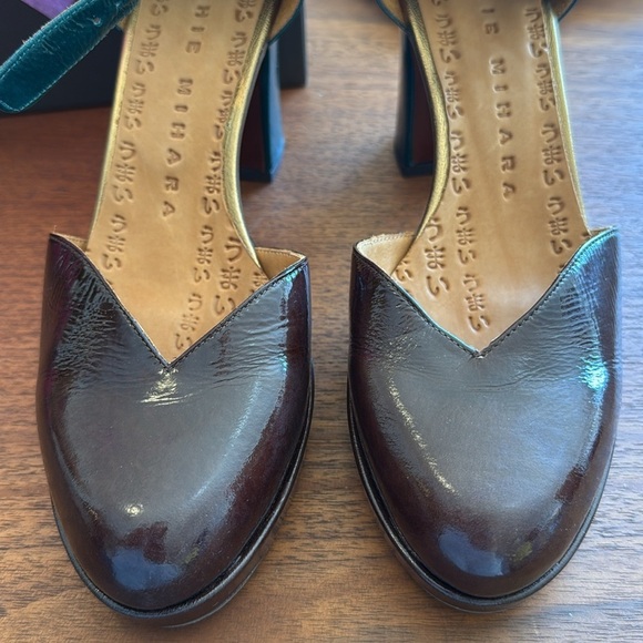 Chie Mihara Damaho Multi Suede & Patent Leather Heels size 9 - Picture 10 of 10